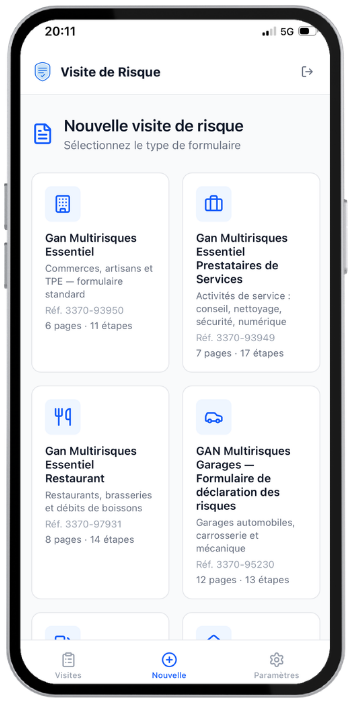 Sélection du type de FDR